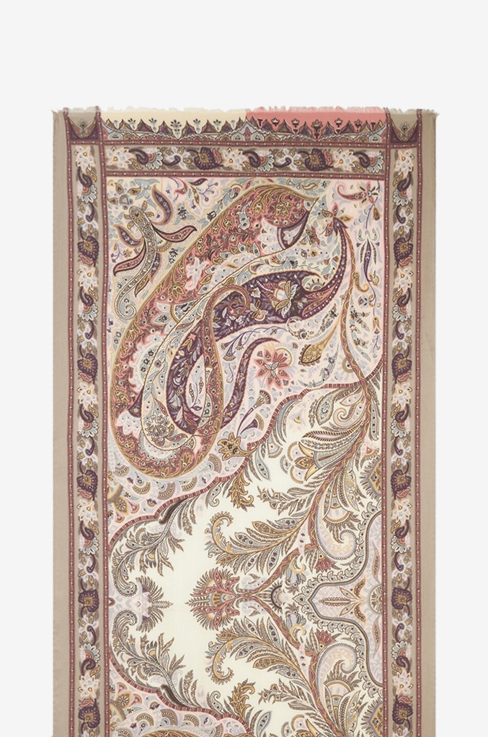ETRO Écharpe imprimée Paisley en cachemire soie et laine Boheme Femme BEIGE 2