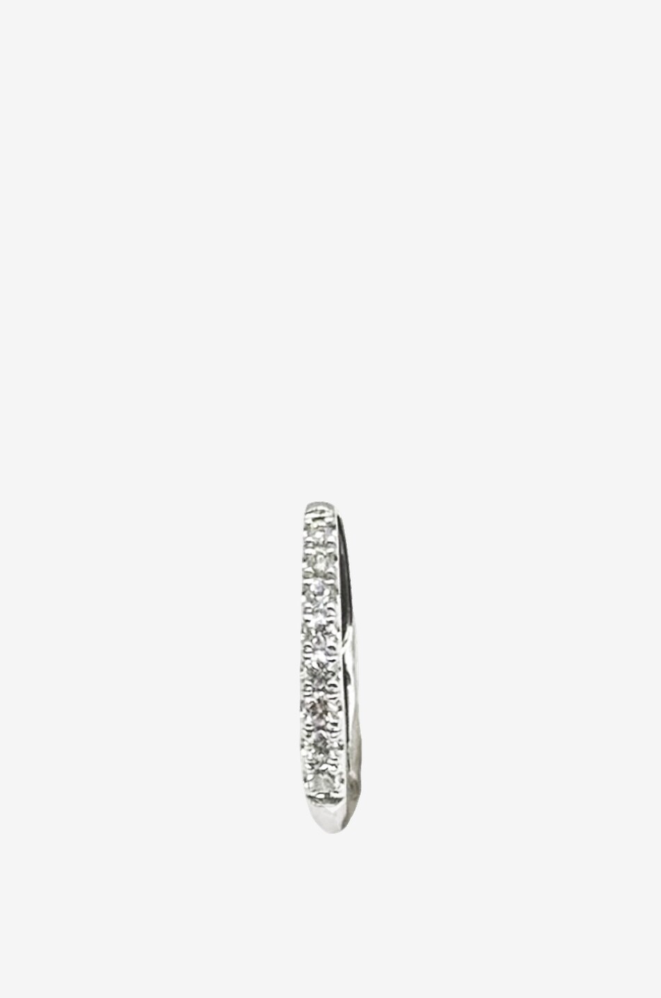 GBYG Mono boucle d'oreille en or blanc et diamants Mini Créole Femme BLANC 1