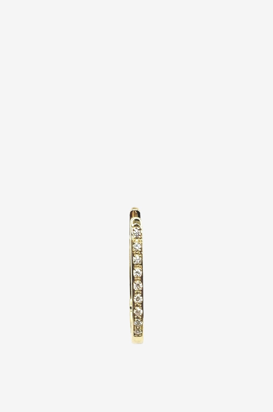 GBYG Mono boucle d'oreille en or jaune et diamants Créole Longue Femme DORE 1