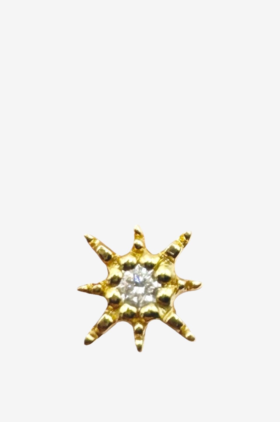 GBYG Mono clou d'oreilles en or jaune et diamants Étoile Femme JAUNE 1
