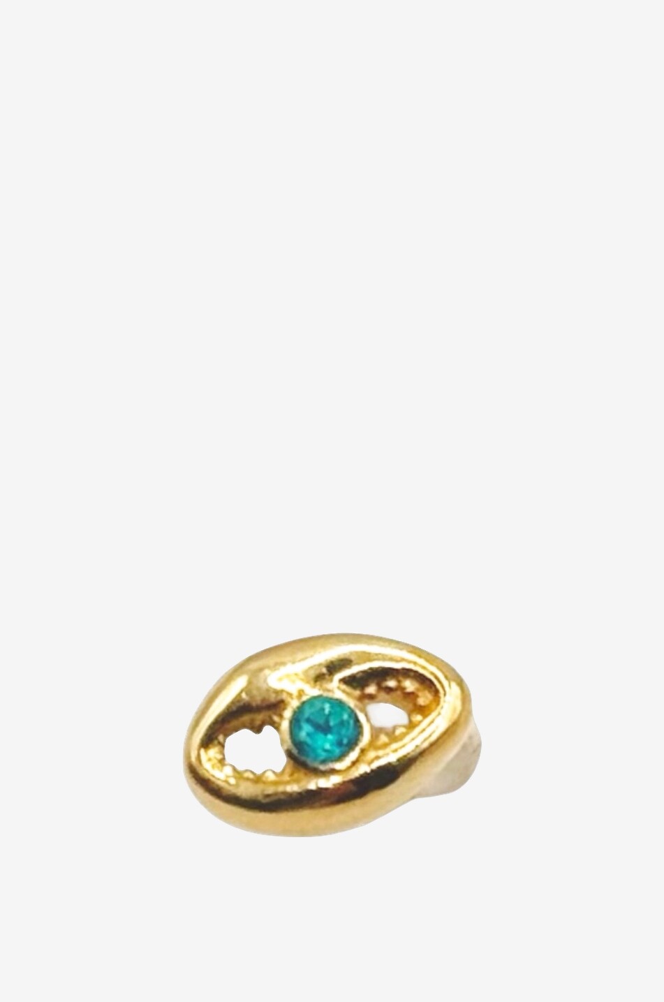 GBYG Mono clou d'oreilles en or jaune et topaze Coquillage Femme DORE 1