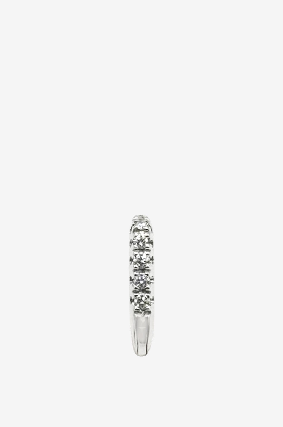 GBYG Tribale white gold and diamond single hoop earring Women WHITE 1