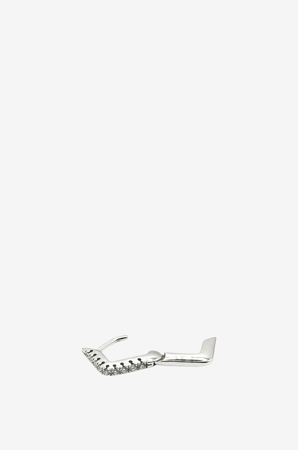 GBYG Tribale white gold and diamond single hoop earring Women WHITE 2