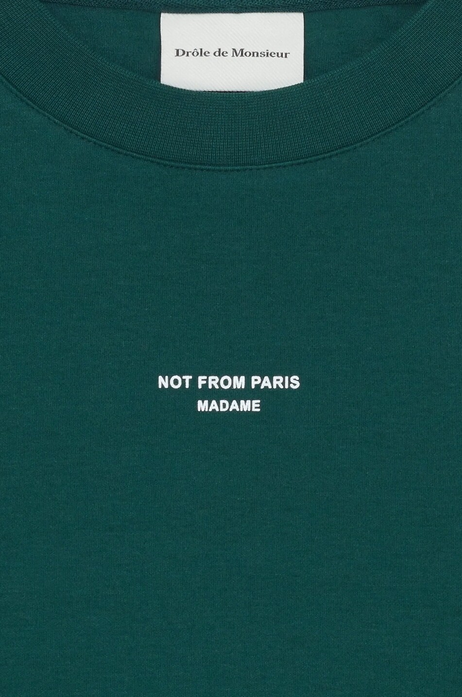 DROLE DE MONSIEUR Kurzarm-T-Shirt Le T-Shirt Slogan Classique Herren DUNKELGRÜN 2