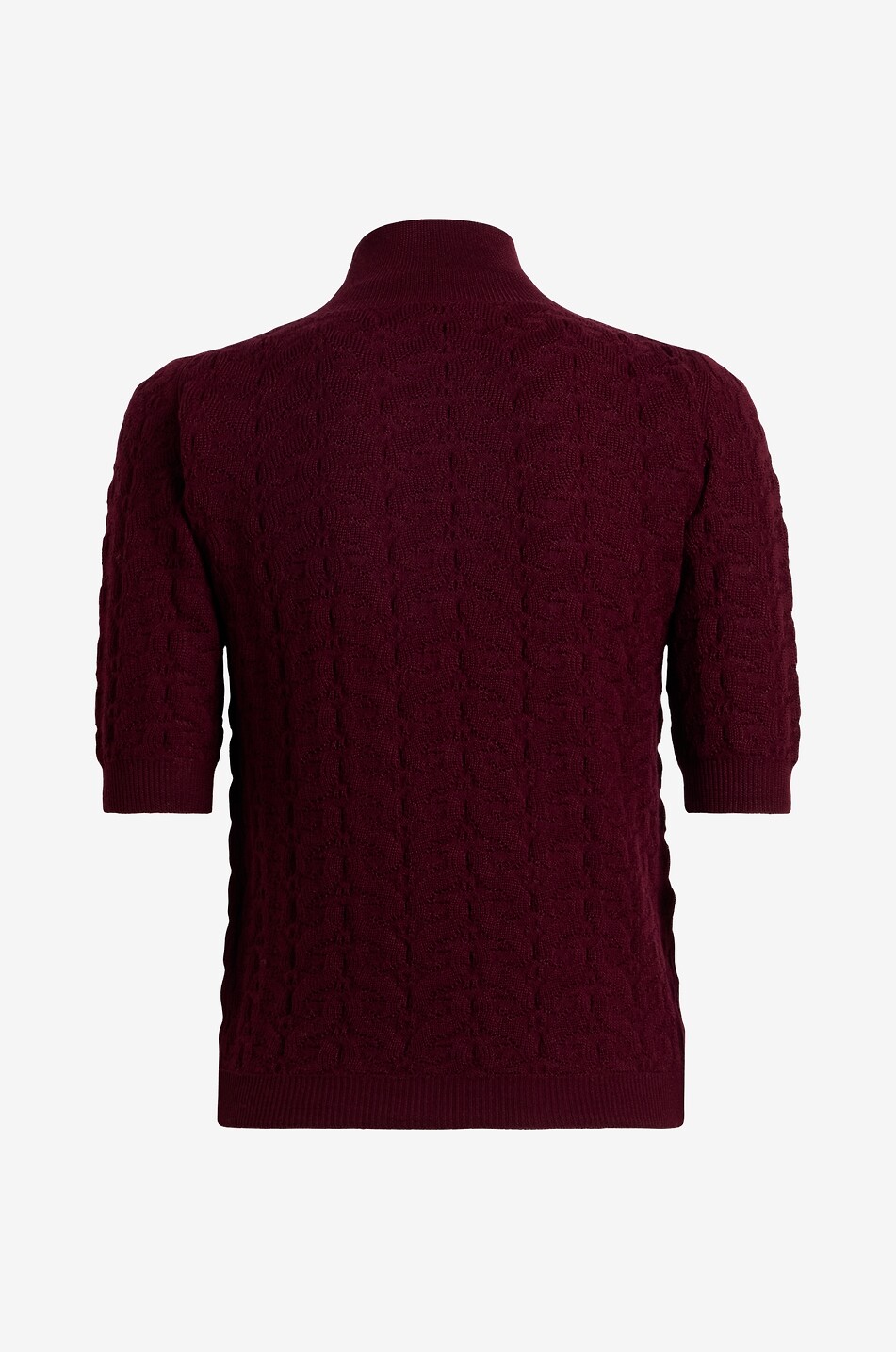 ETRO Pull à col montant et manches courtes en laine en maille Paisley Femme ROUGE FONCÉ 2