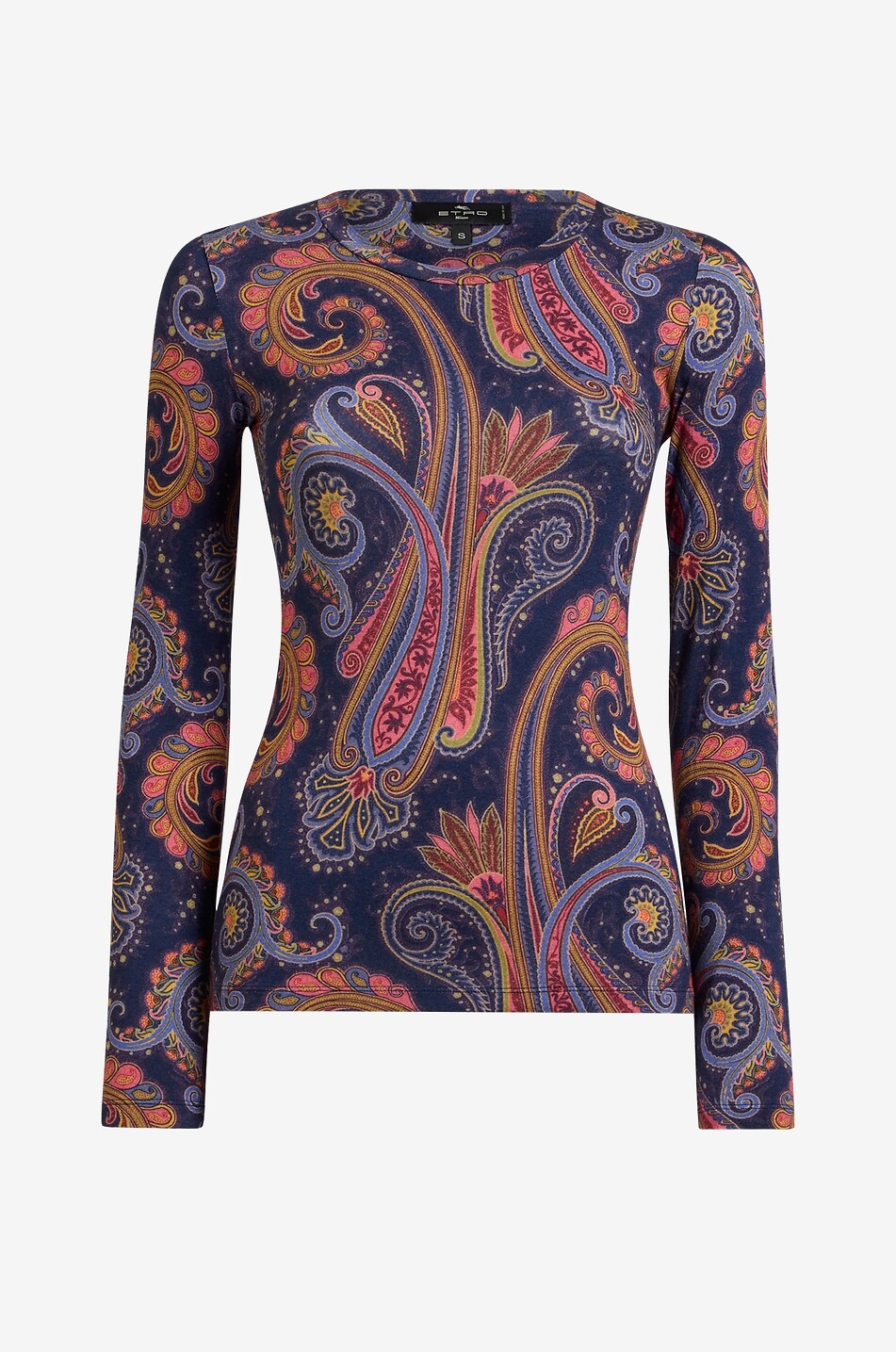 ETRO Langarm-Jersey-Top mit Print Paisley All Over Damen DUNKELBLAU 1