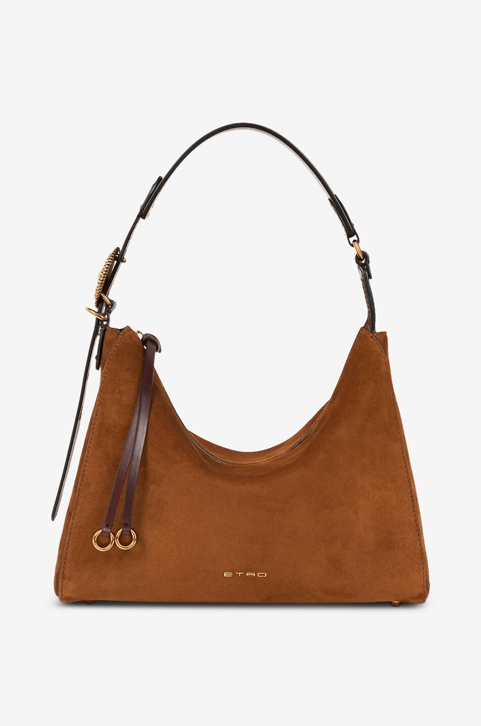 Rosette Small trapeze suede shoulder bag