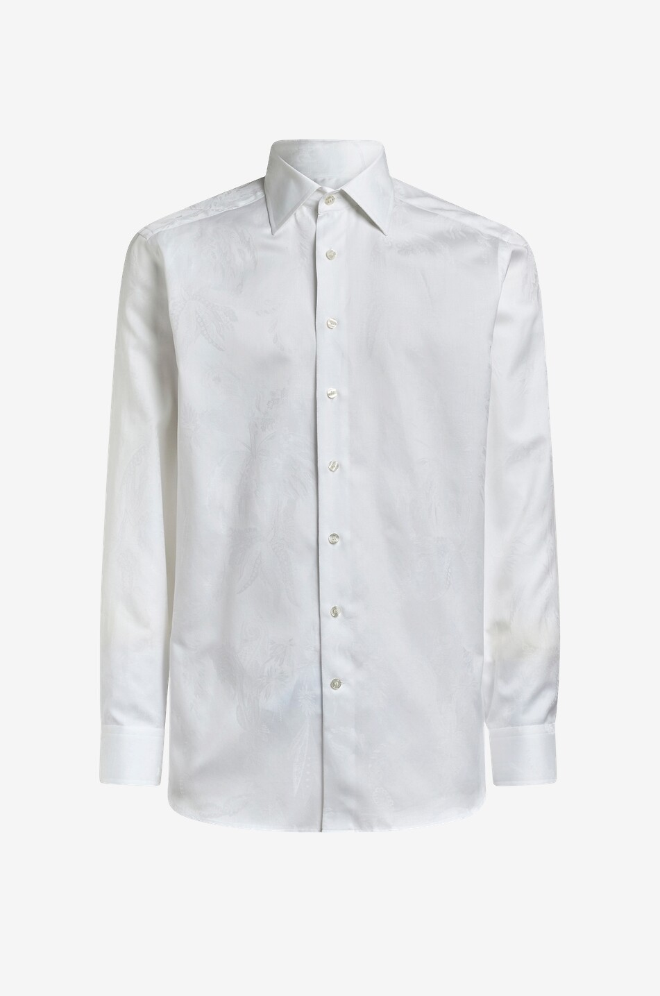 ETRO Roma cotton jacquard shirt with parrot and palm-tree pattern Men WHITE 1