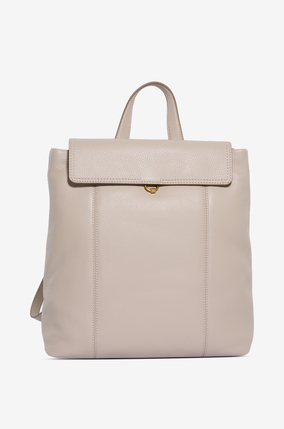 GIANNI CHIARINI Sac à dos en cuir grainé Vicky Femme BLANC CASSE 1