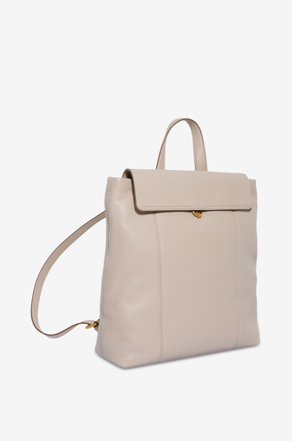 GIANNI CHIARINI Sac à dos en cuir grainé Vicky Femme BLANC CASSE 2