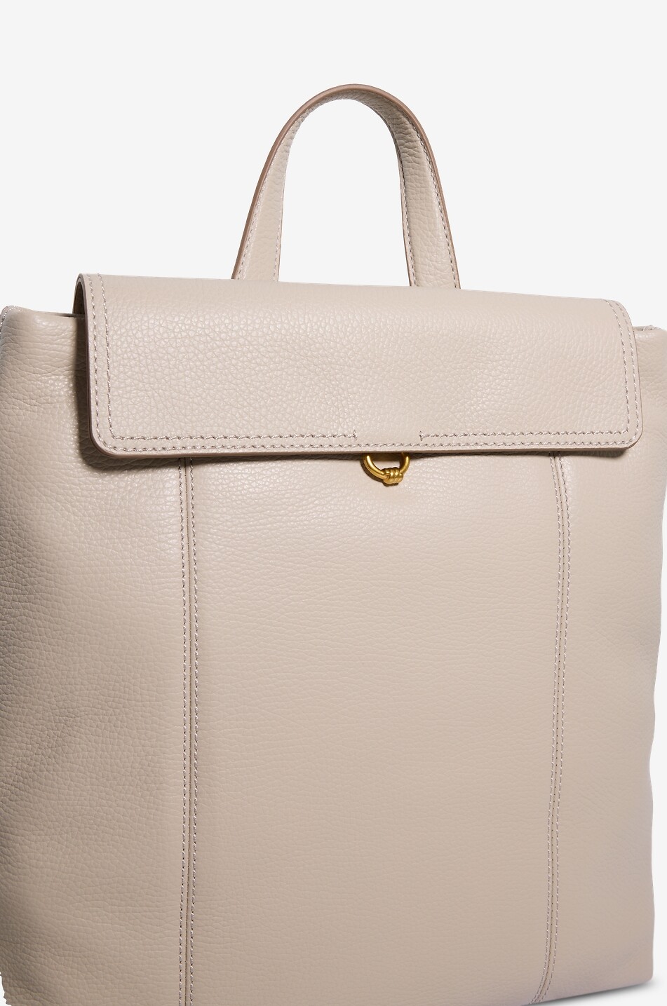 GIANNI CHIARINI Sac à dos en cuir grainé Vicky Femme BLANC CASSE 5