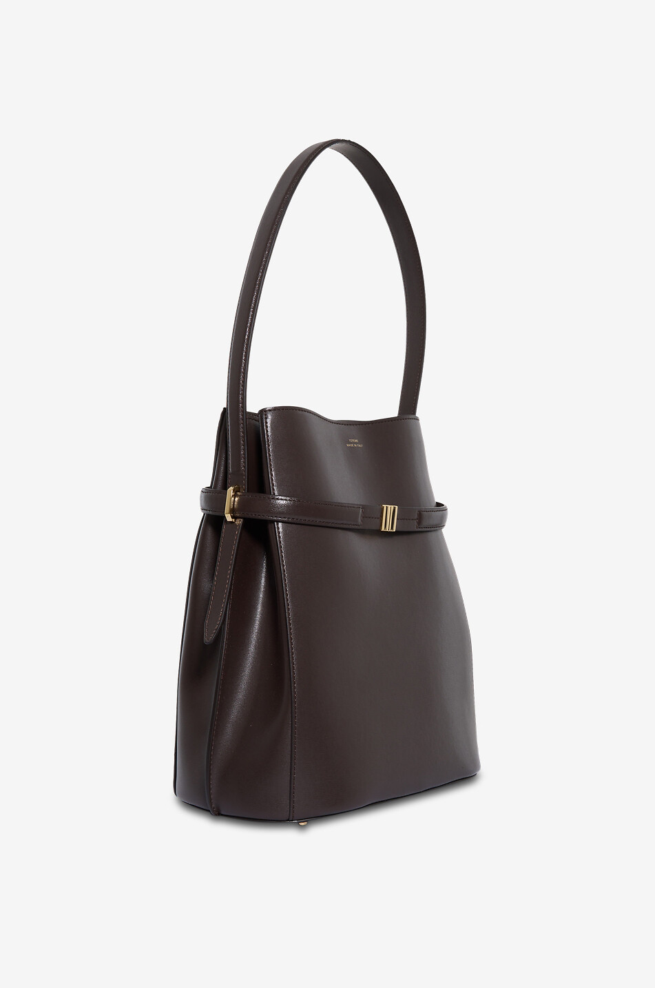 TOTEME Beuteltasche aus Glattleder Belted Bucket Damen DUNKELBRAUN 4