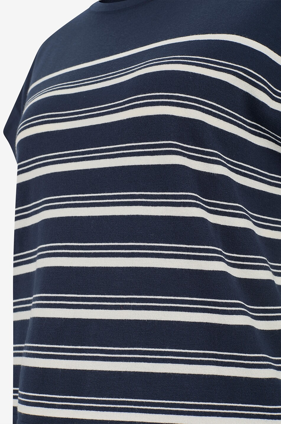 WEEKEND MAX MARA Gestreiftes Rundhals-T-Shirt aus Viskose-Jersey Ufo Damen DUNKELBLAU 3