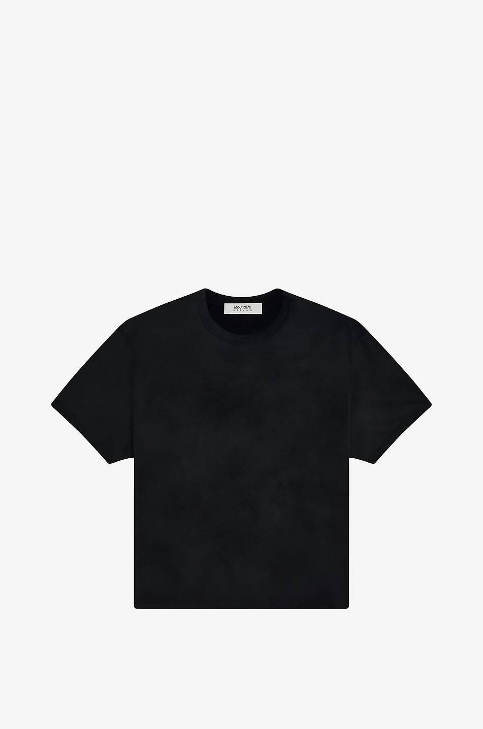 ABOUT:BLANK Baby Tee cropped short-sleeved jersey T-shirt Men BLACK 1