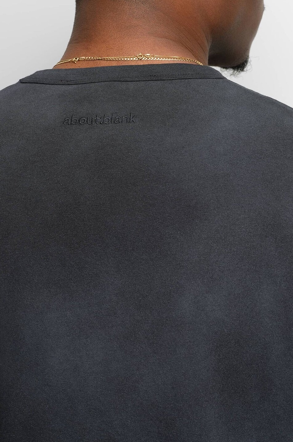 ABOUT:BLANK Baby Tee cropped short-sleeved jersey T-shirt Men BLACK 4