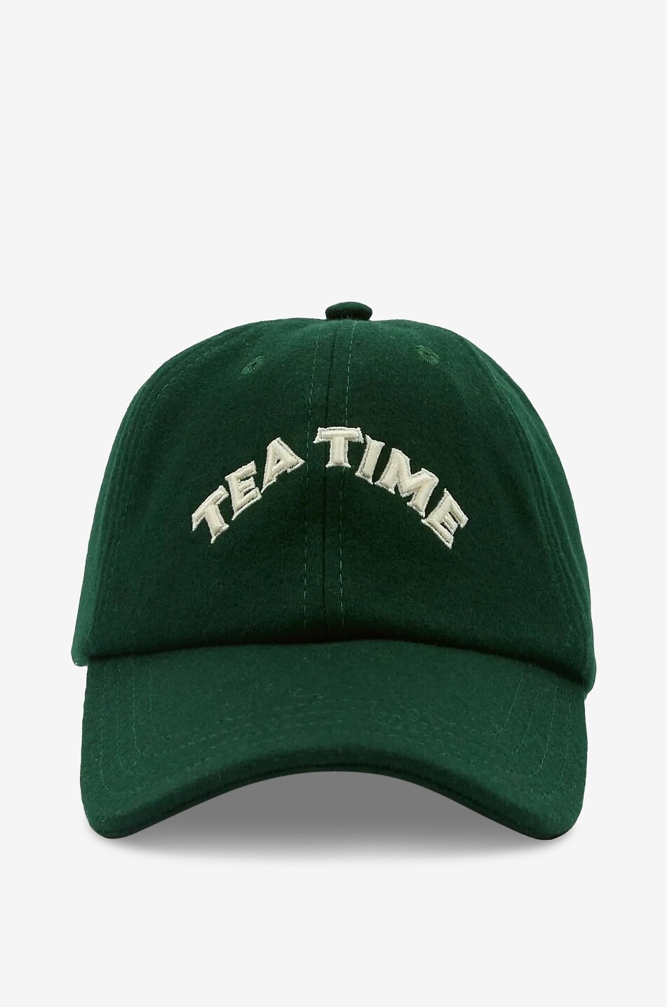DRAKES Tea Time merino wool embroidered baseball cap Men DARK GREEN 1