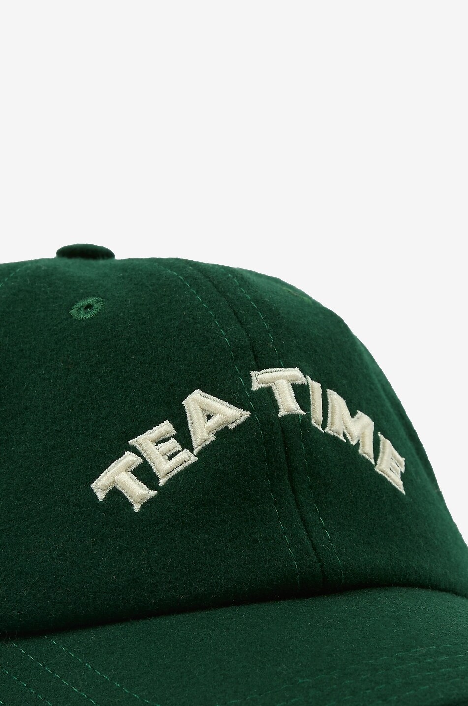 DRAKES Tea Time merino wool embroidered baseball cap Men DARK GREEN 3