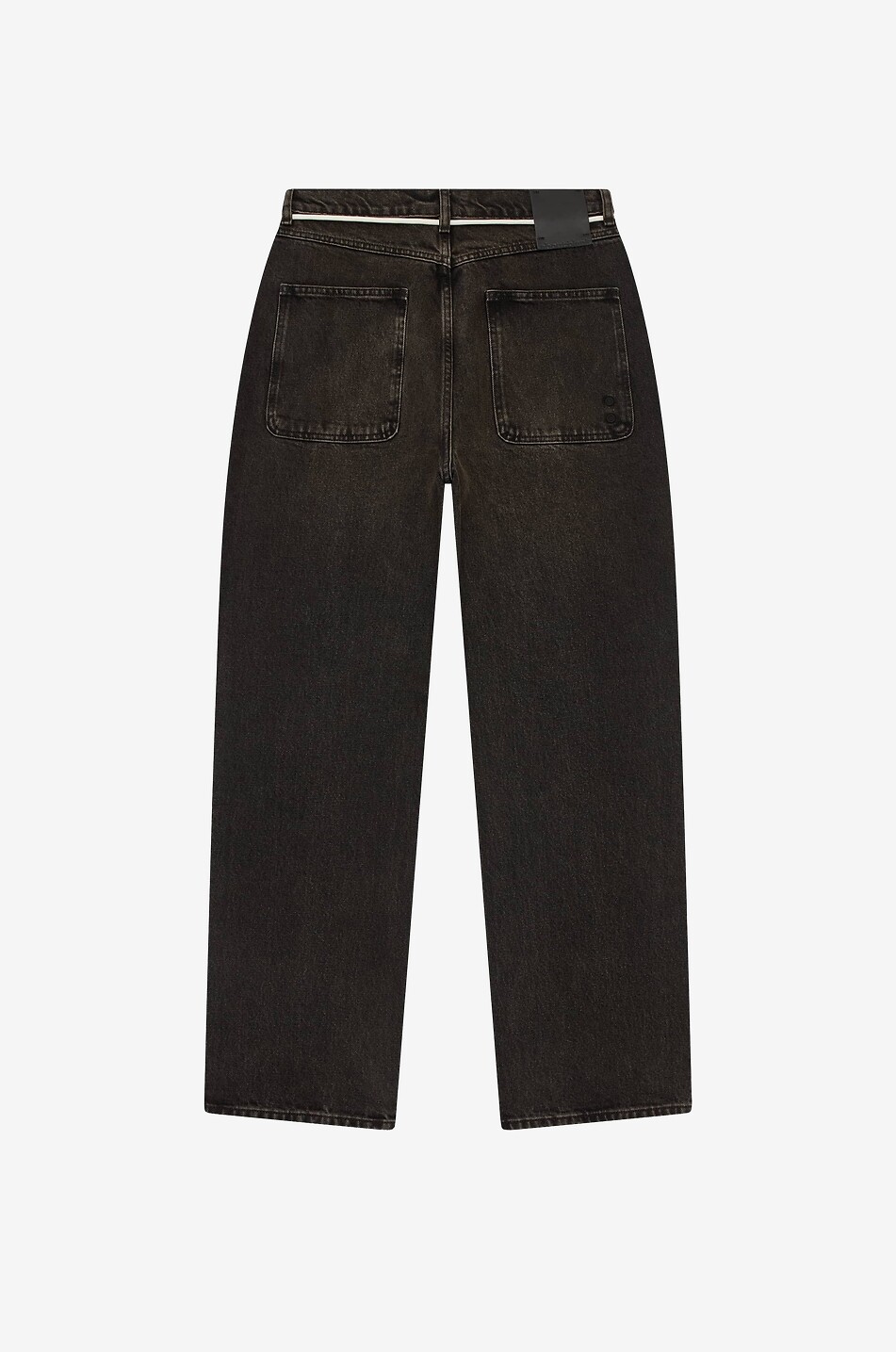 ABOUT:BLANK Gerade Jeans mit hoher Taille und Bindegürtel Relaxed Denim Herren SCHWARZ 2