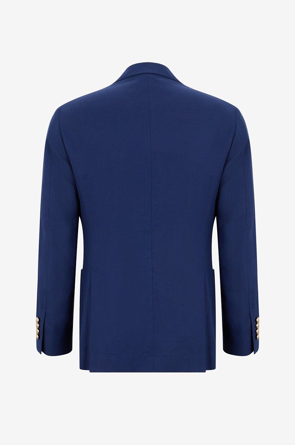 BRUNELLO CUCINELLI Zweireihiger Blazer aus Leinen und Wolle Herren DUNKELBLAU 2