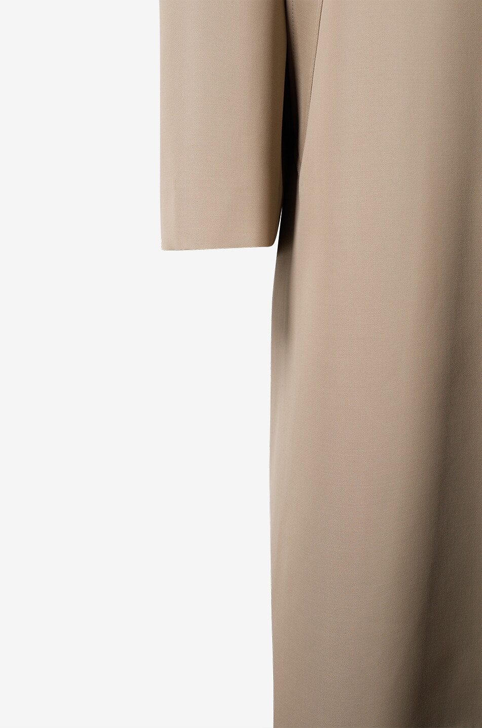 LEMAIRE Manteau long oversize en laine et coton mélangé Homme Beige Foncé 3