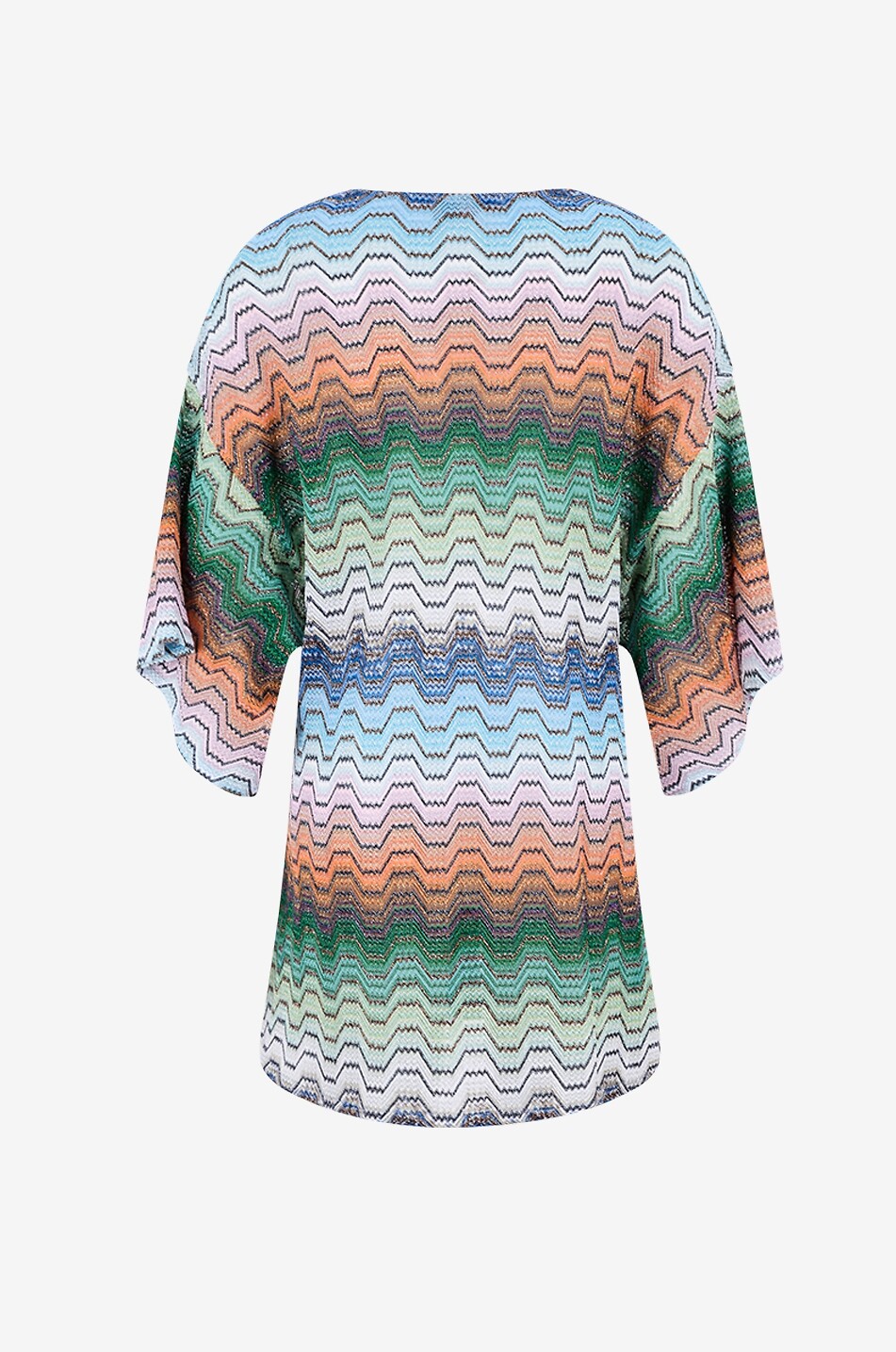 MISSONI Beach tunic oversized V-neck in blended viscose Women MULTI COLOURED 2
