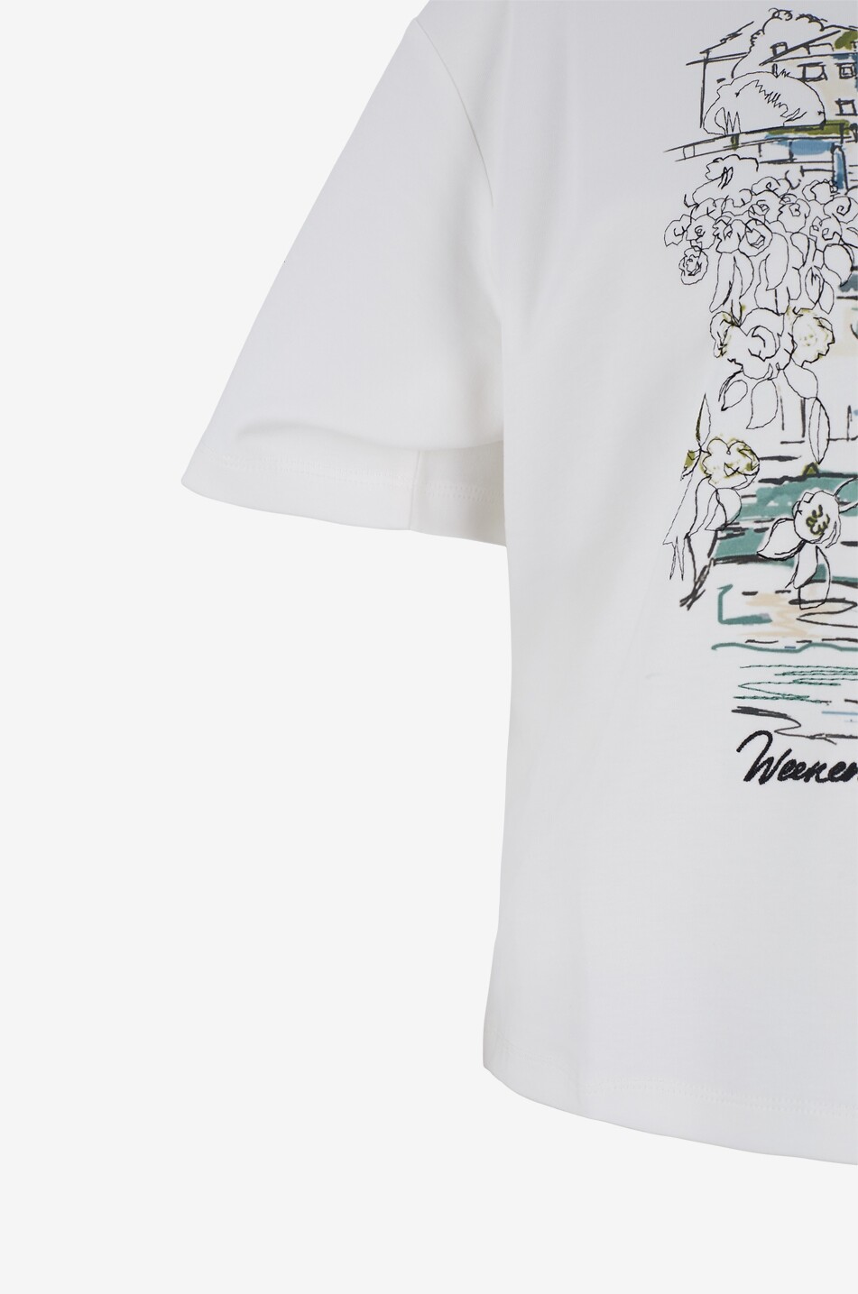 WEEKEND MAX MARA Sala printed cotton short-sleeved T-shirt Women WHITE 3
