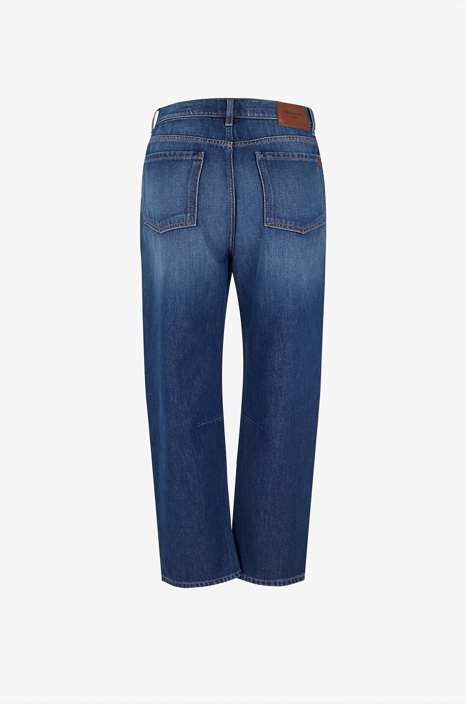 WEEKEND MAX MARA Caduca cropped barrel-leg jeans Women DARK BLUE 2