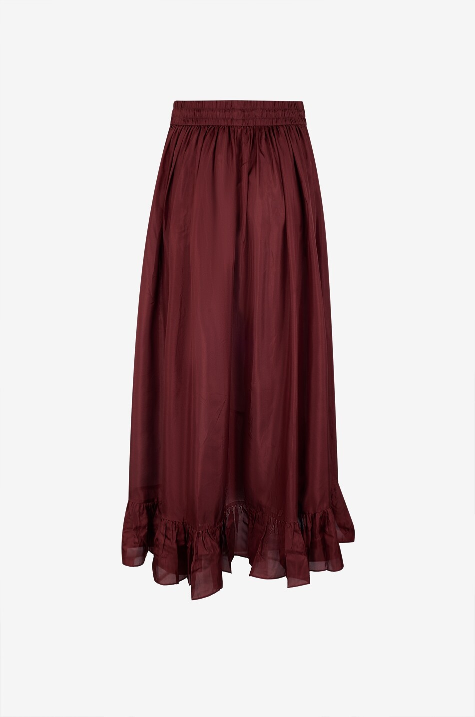 ZIMMERMANN Jupe longue à volant en soie Aster Femme ROUGE 2