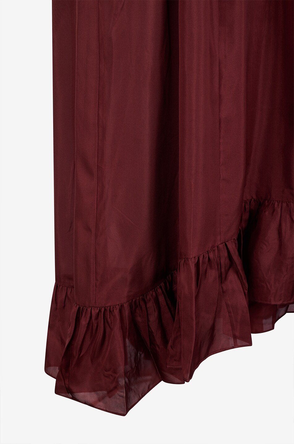 ZIMMERMANN Jupe longue à volant en soie Aster Femme ROUGE 3