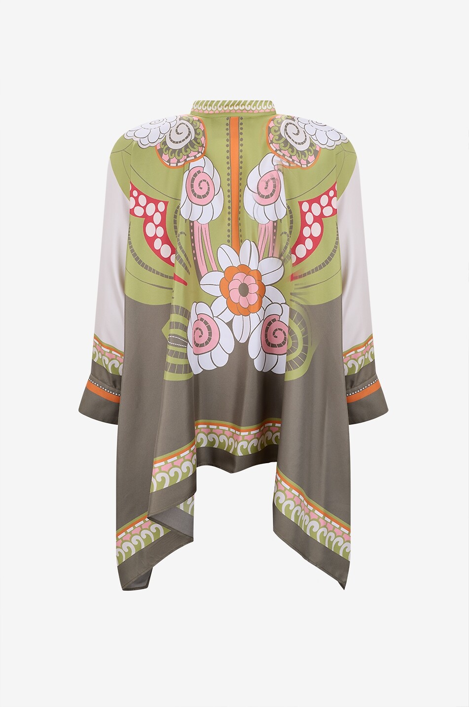 LA DOUBLEJ Chemise ample imprimée en soie Foulard Ambrosia Placée Femme MULTICOLORE 2