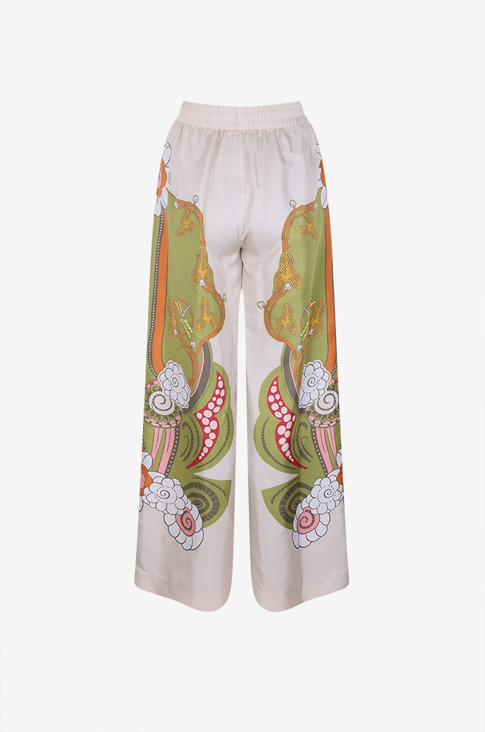 LA DOUBLEJ Pantalon large en soie Palazzo Ambrosia Placée Femme MULTICOLORE 2