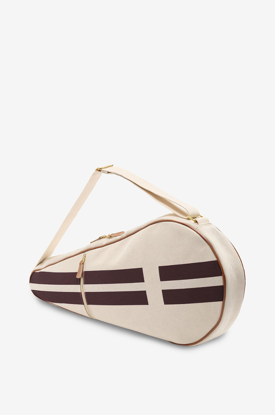 MY STYLE BAGS Go-To striped cotton tennis racket cover Men DARK BROWN 2