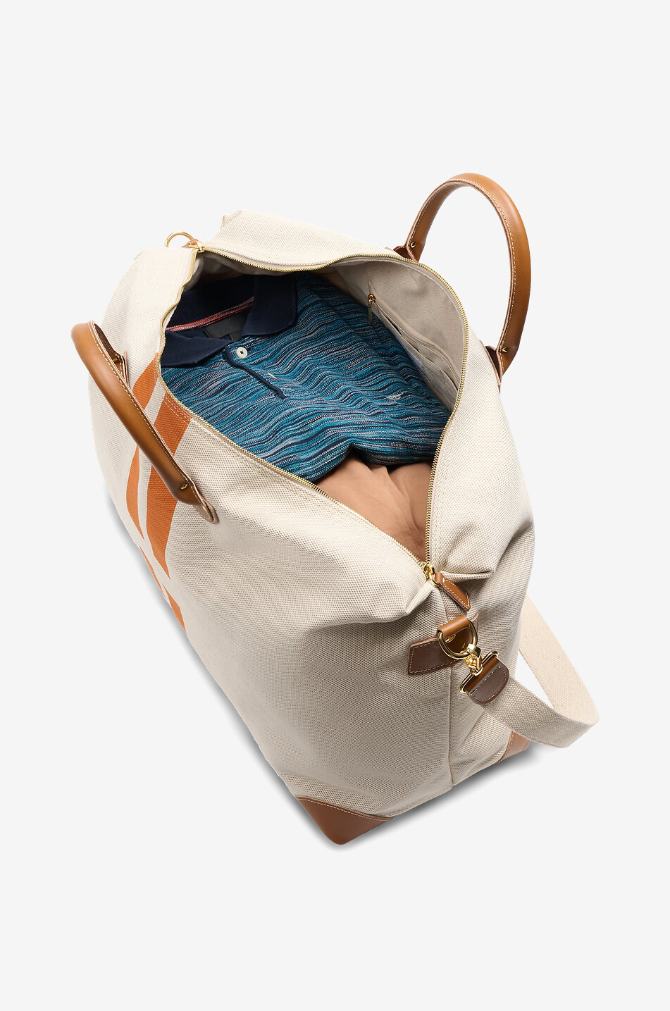 MY STYLE BAGS Harvard Large The Go-To striped cotton travel bag Men ORANGE 4