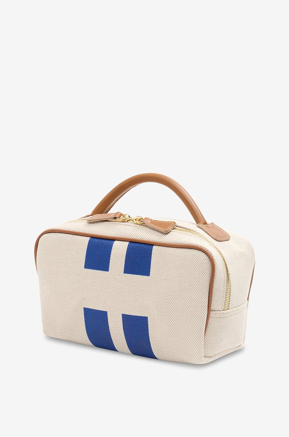 MY STYLE BAGS Go-To striped cotton canvas toiletry bag Men MEDIUM BLUE 2
