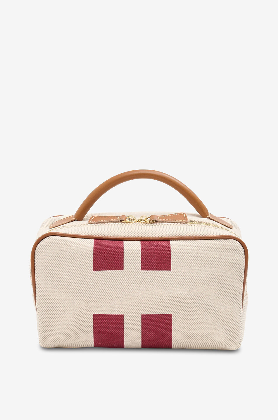 Go-To striped cotton canvas toiletry bag