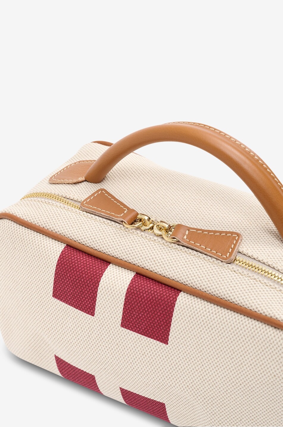 MY STYLE BAGS Go-To striped cotton canvas toiletry bag Men DARK RED 3