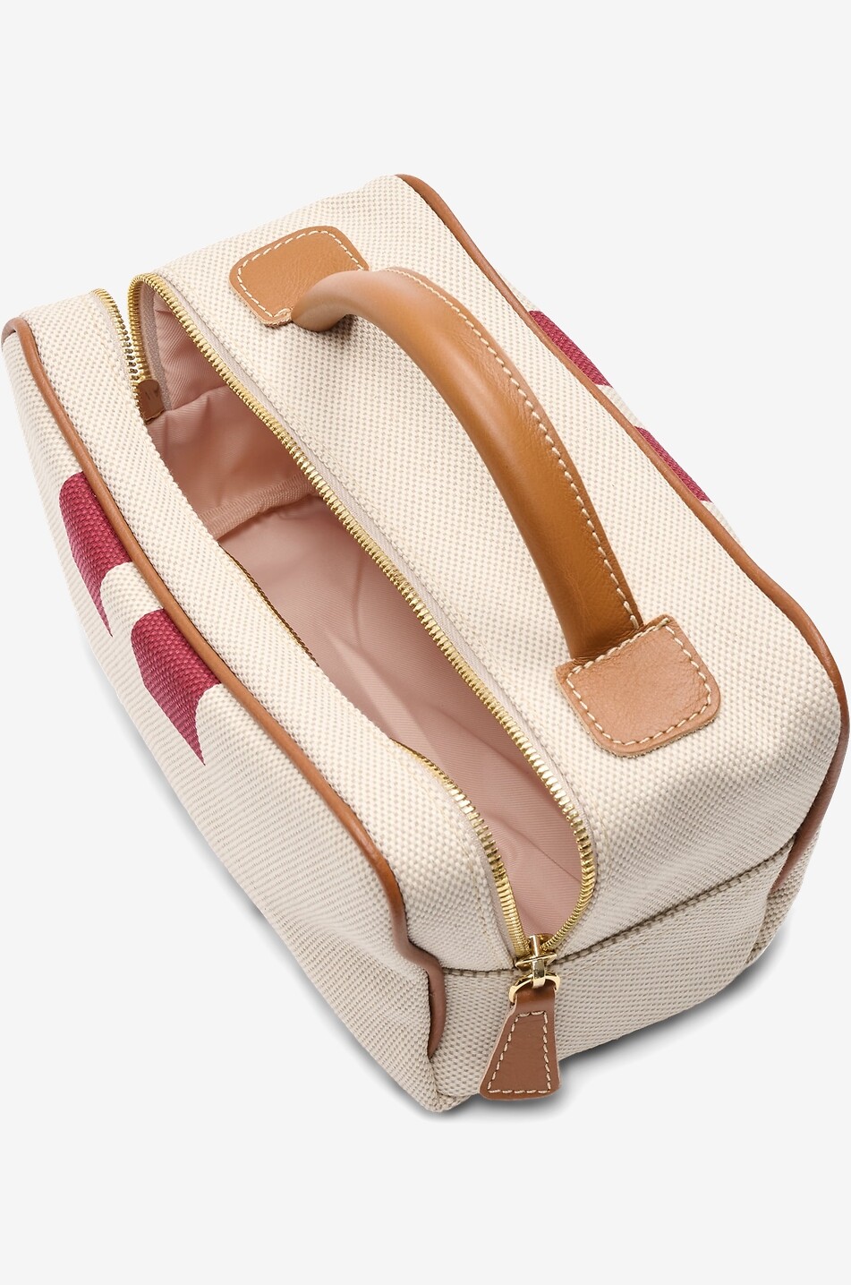 MY STYLE BAGS Go-To striped cotton canvas toiletry bag Men DARK RED 4