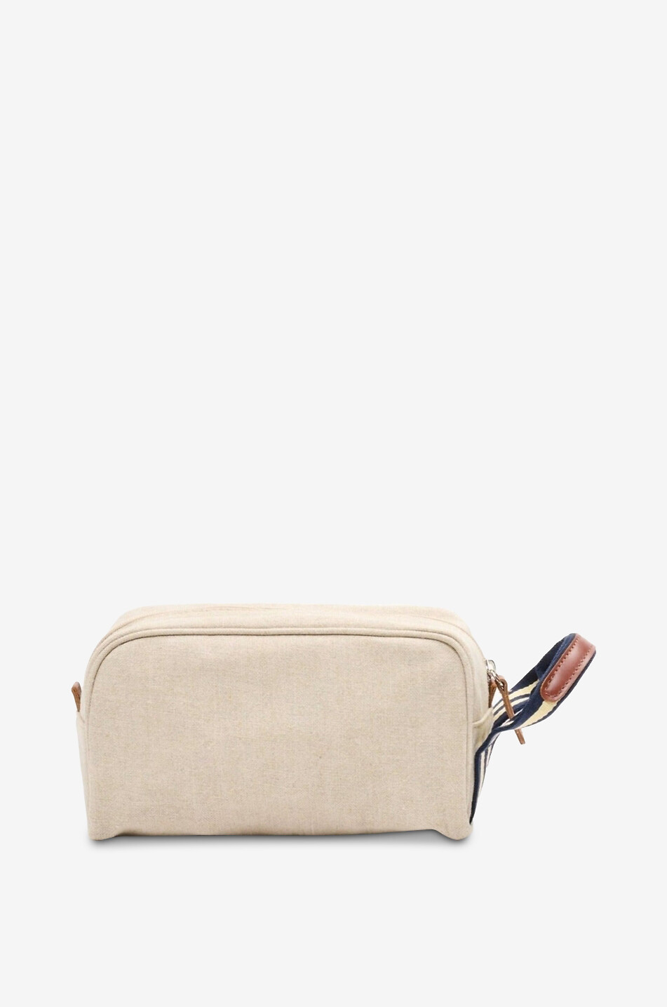 MY STYLE BAGS Boston striped handle cotton toiletry bag Men EGGSHELL 1