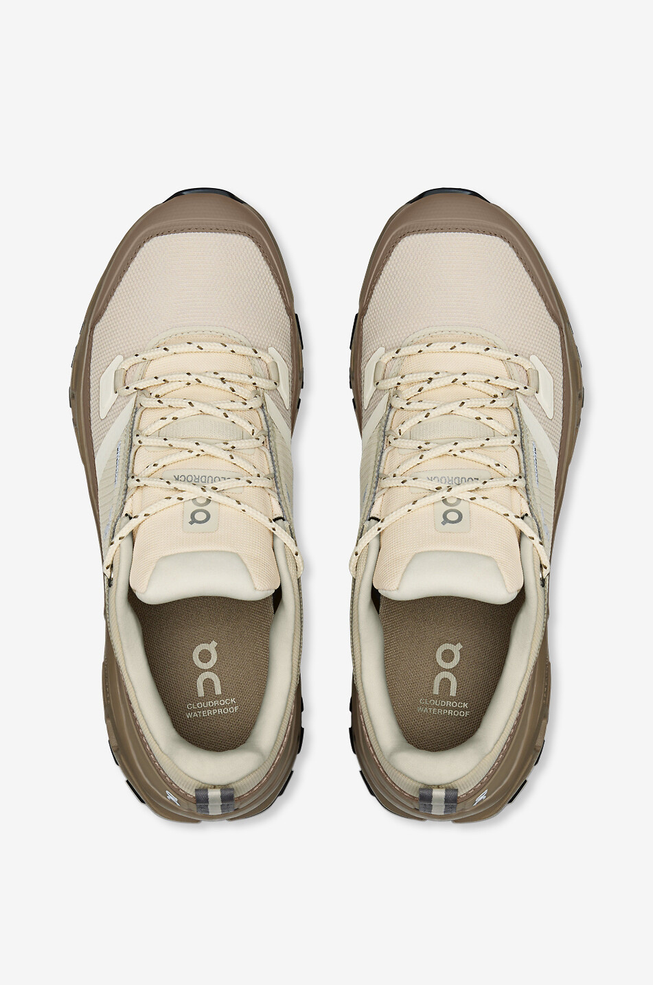 ON Wasserdichte niedrige Schnürsneakers Cloudrock Low Waterproof Damen BEIGE 5