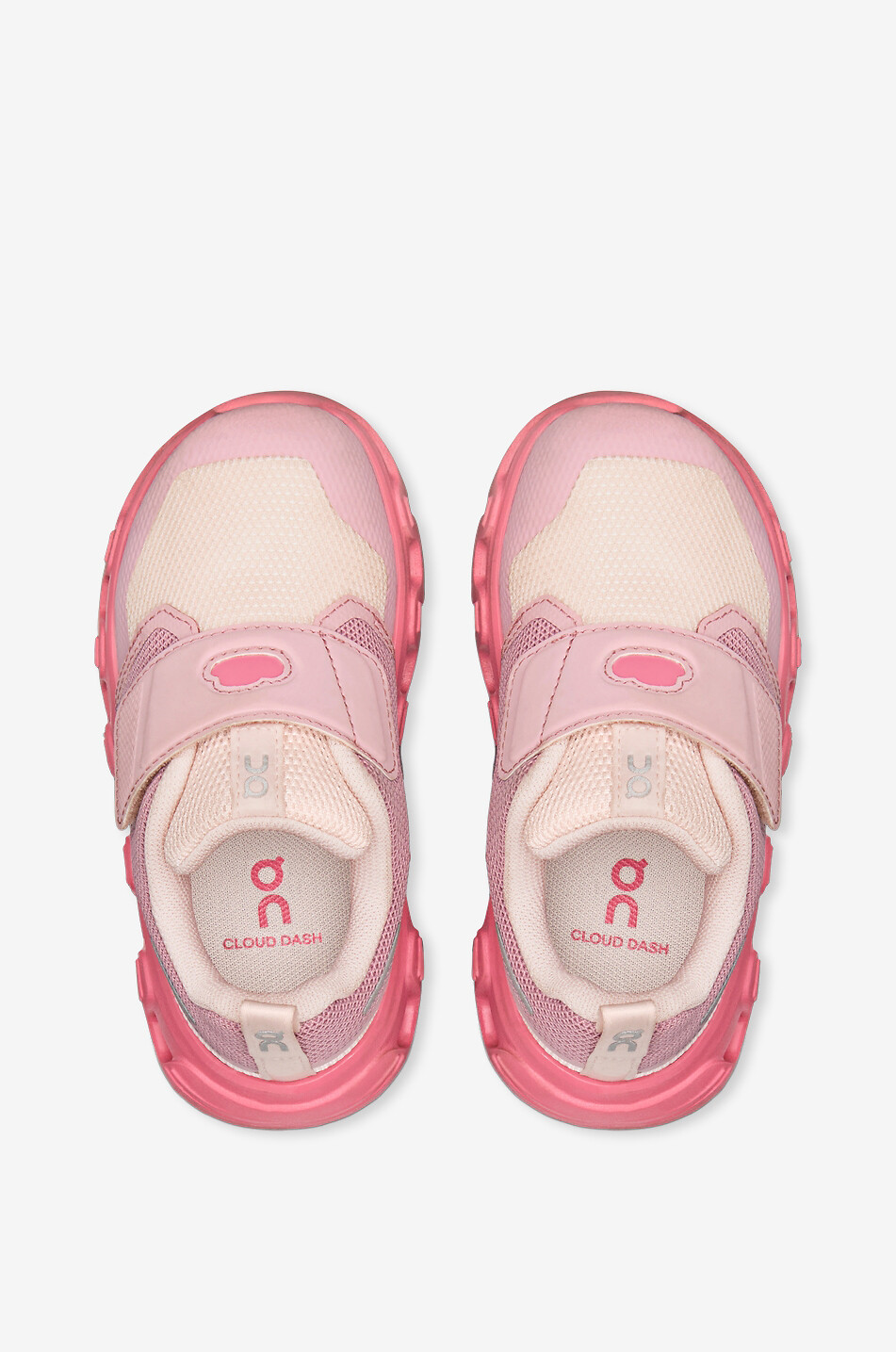 ON Cloud Dash low-top girls sneakers with Velcro straps Girl PINK 5