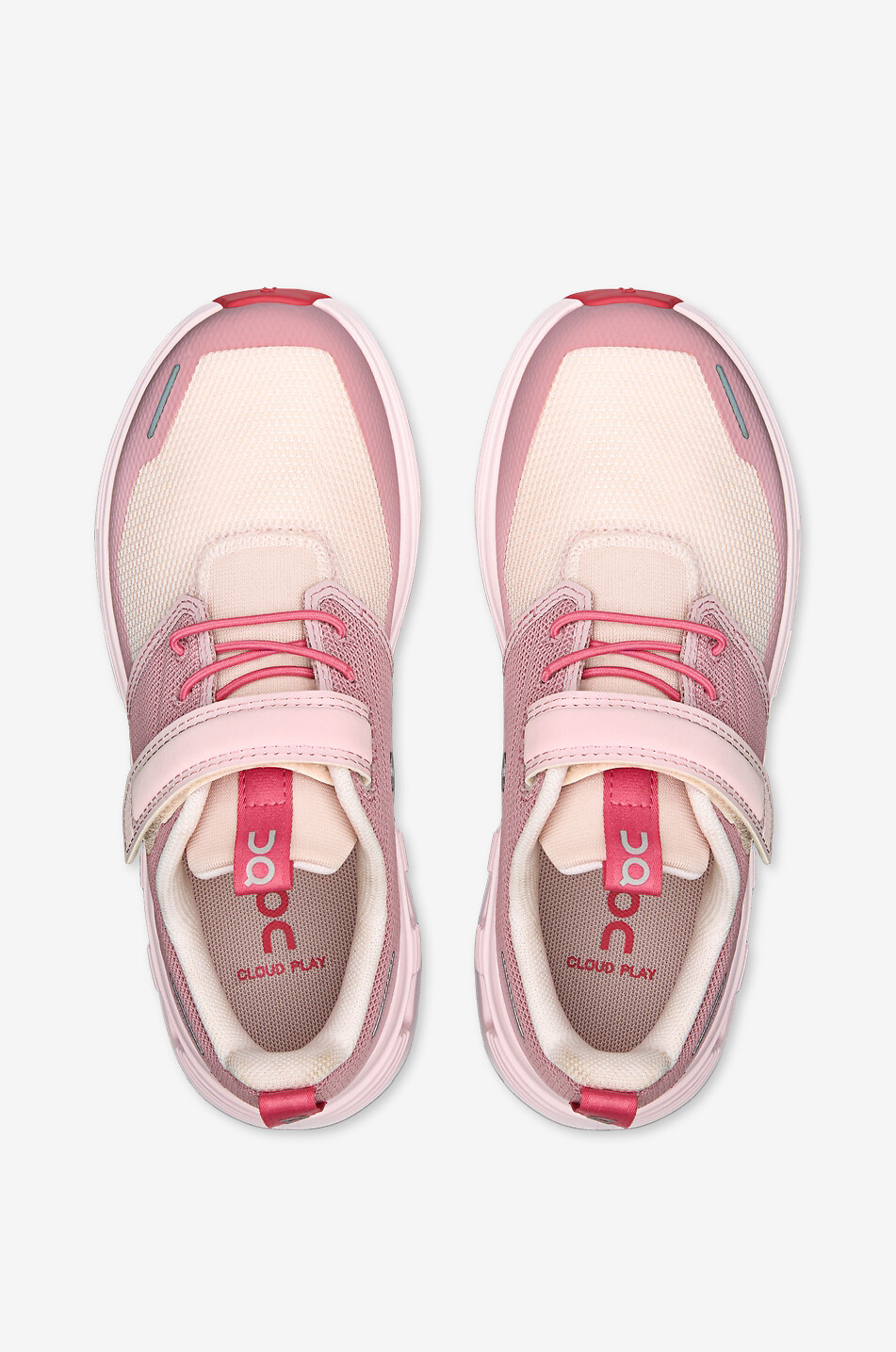 ON Cloud Play 2 low-top girl's sneakers with Velcro straps Girl PINK 5