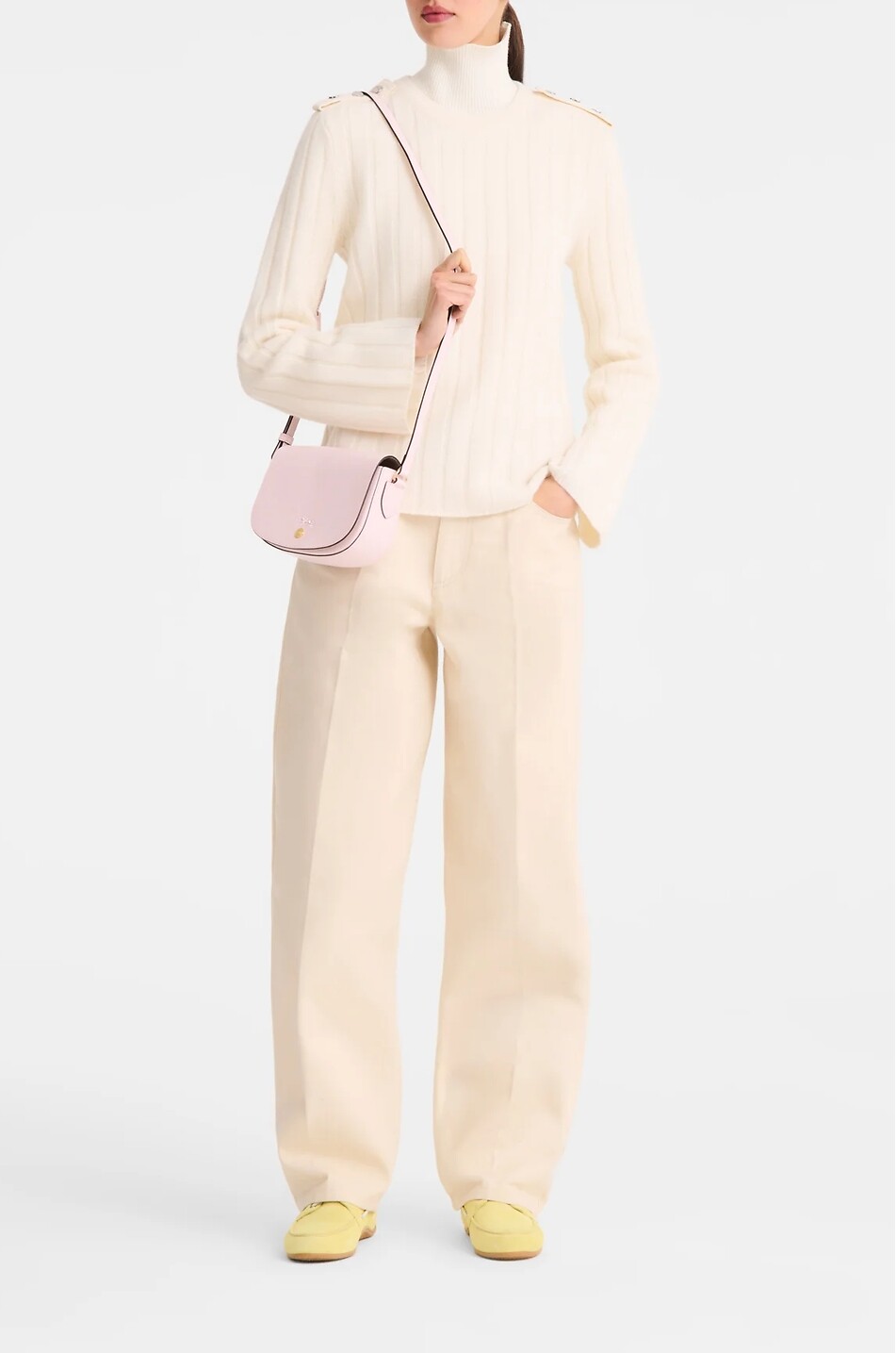 LONGCHAMP Umhängetasche aus genarbtem Leder Épuré S Damen HELLROSA 3