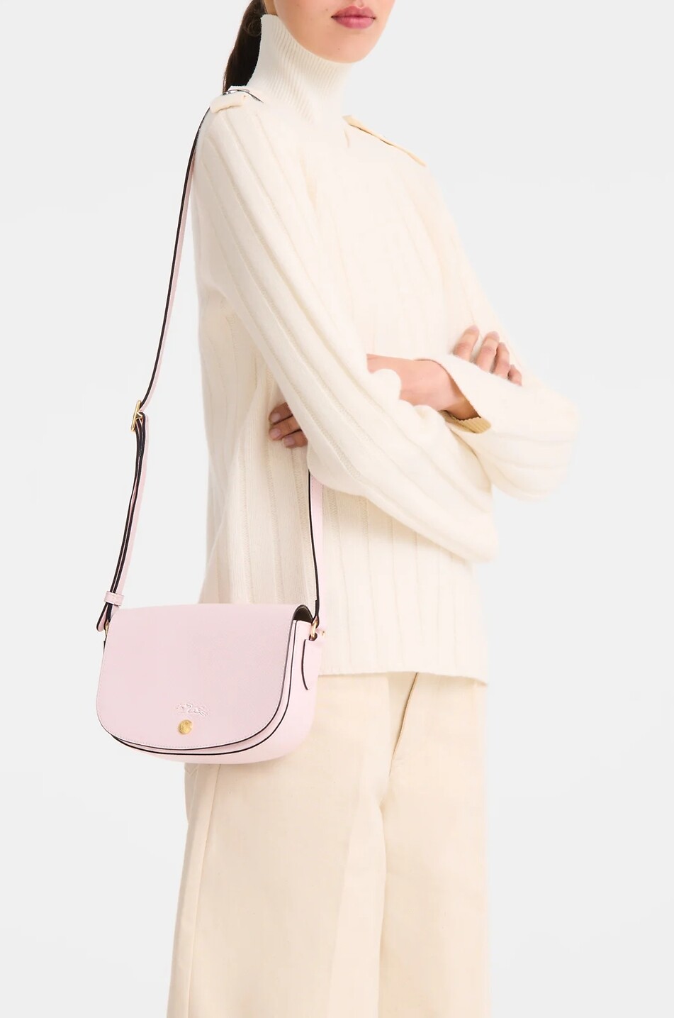 LONGCHAMP Umhängetasche aus genarbtem Leder Épuré S Damen HELLROSA 4