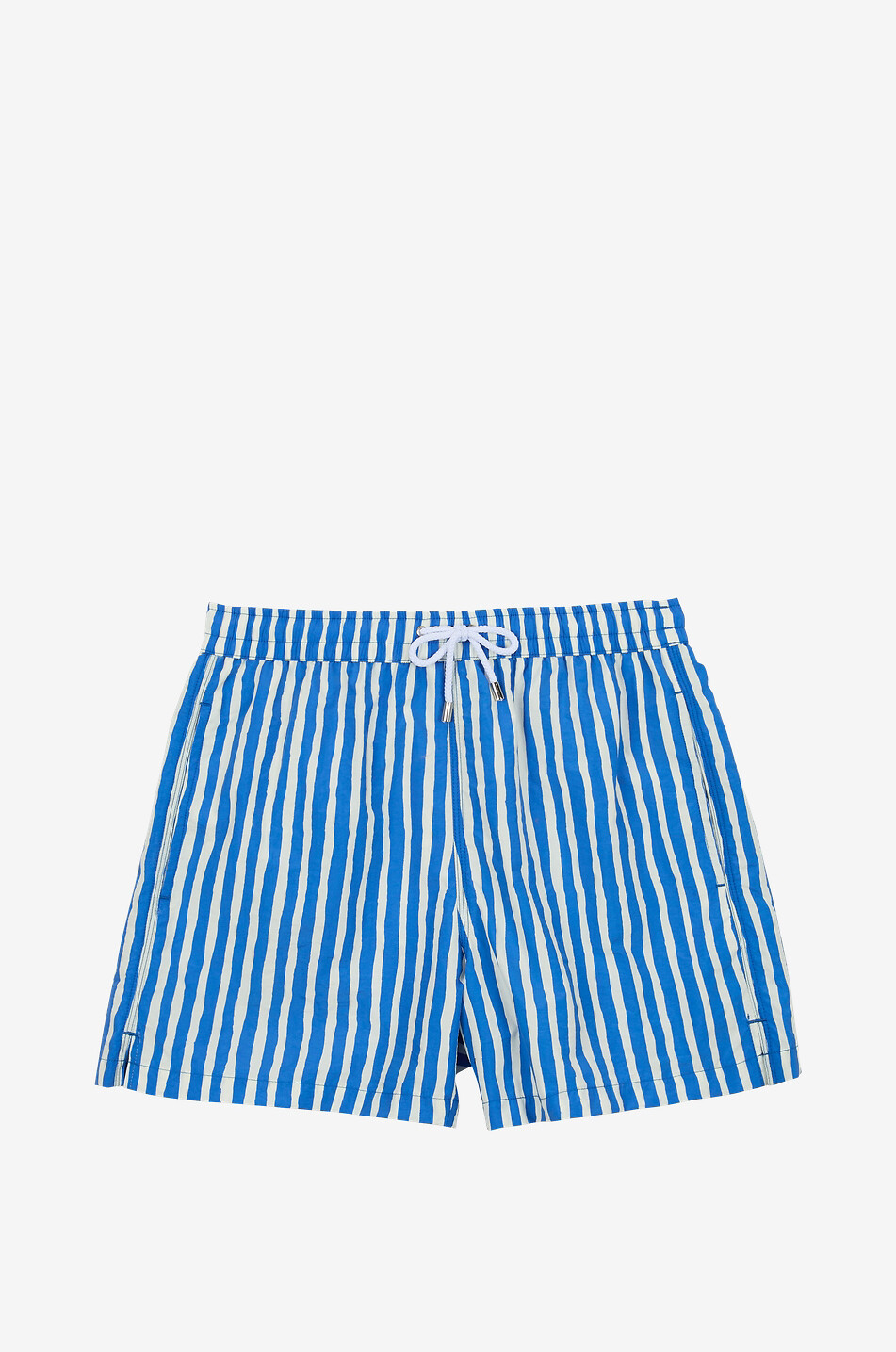 Gestreifte Badeshorts mit Kordelzug