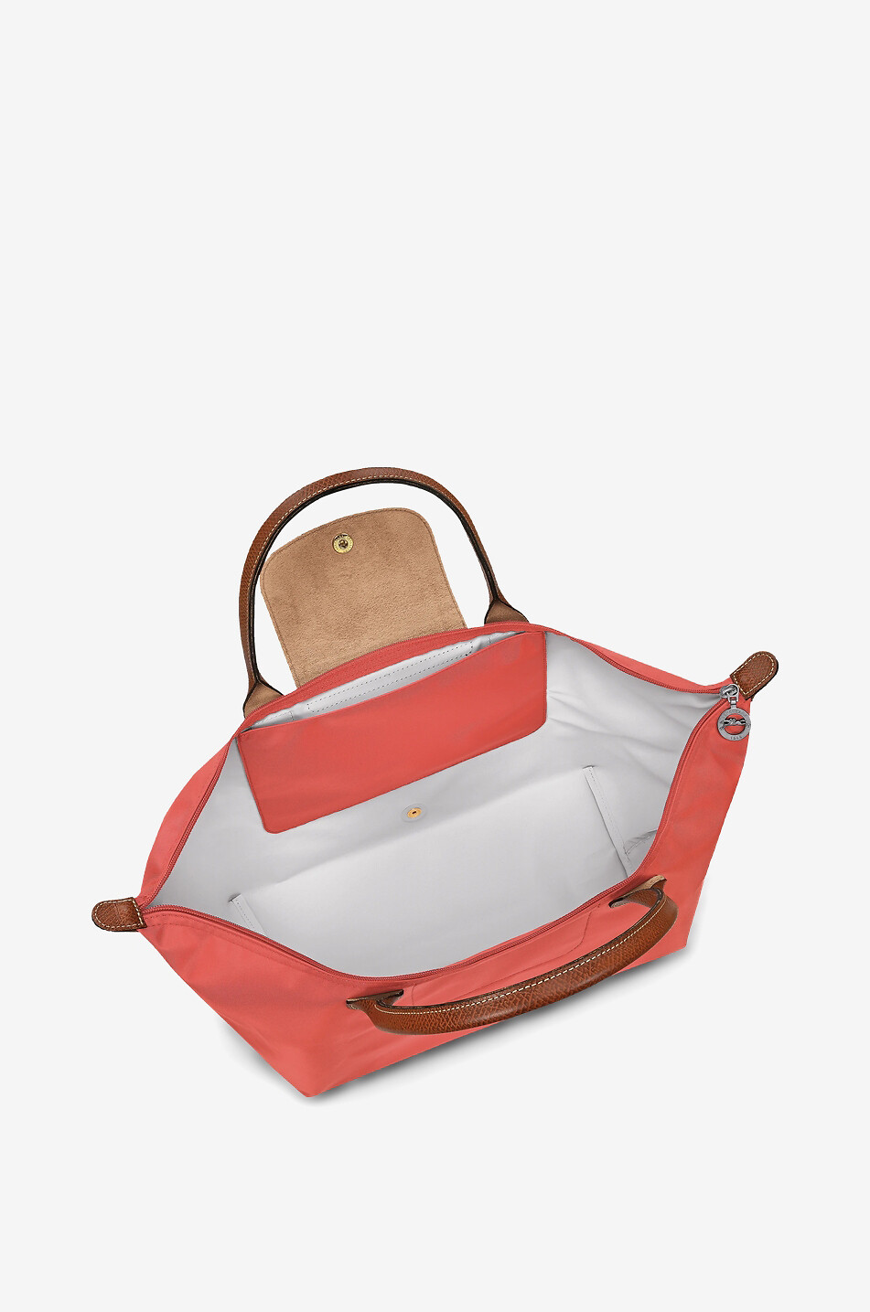 LONGCHAMP Sac cabas en toile et cuir Le Pliage Original L Femme ROUGE 6