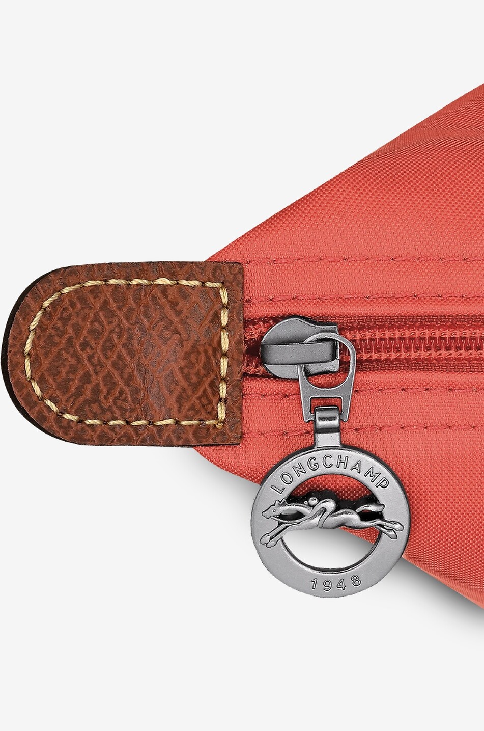 LONGCHAMP Sac cabas en toile et cuir Le Pliage Original L Femme ROUGE 7