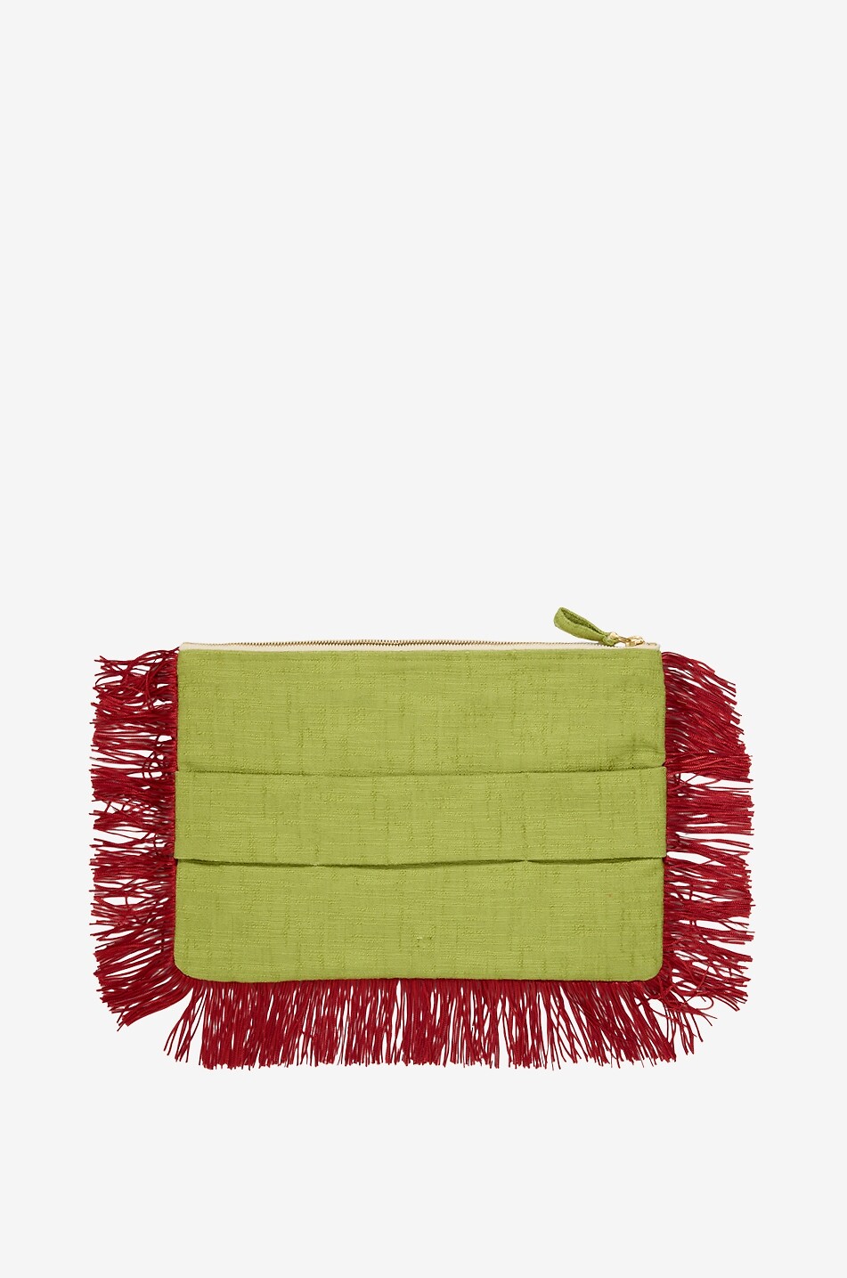LA DOUBLEJ Pochette en jacquard de coton à franges Hand Pochette Ambrosia Placée Femme MULTICOLORE 2