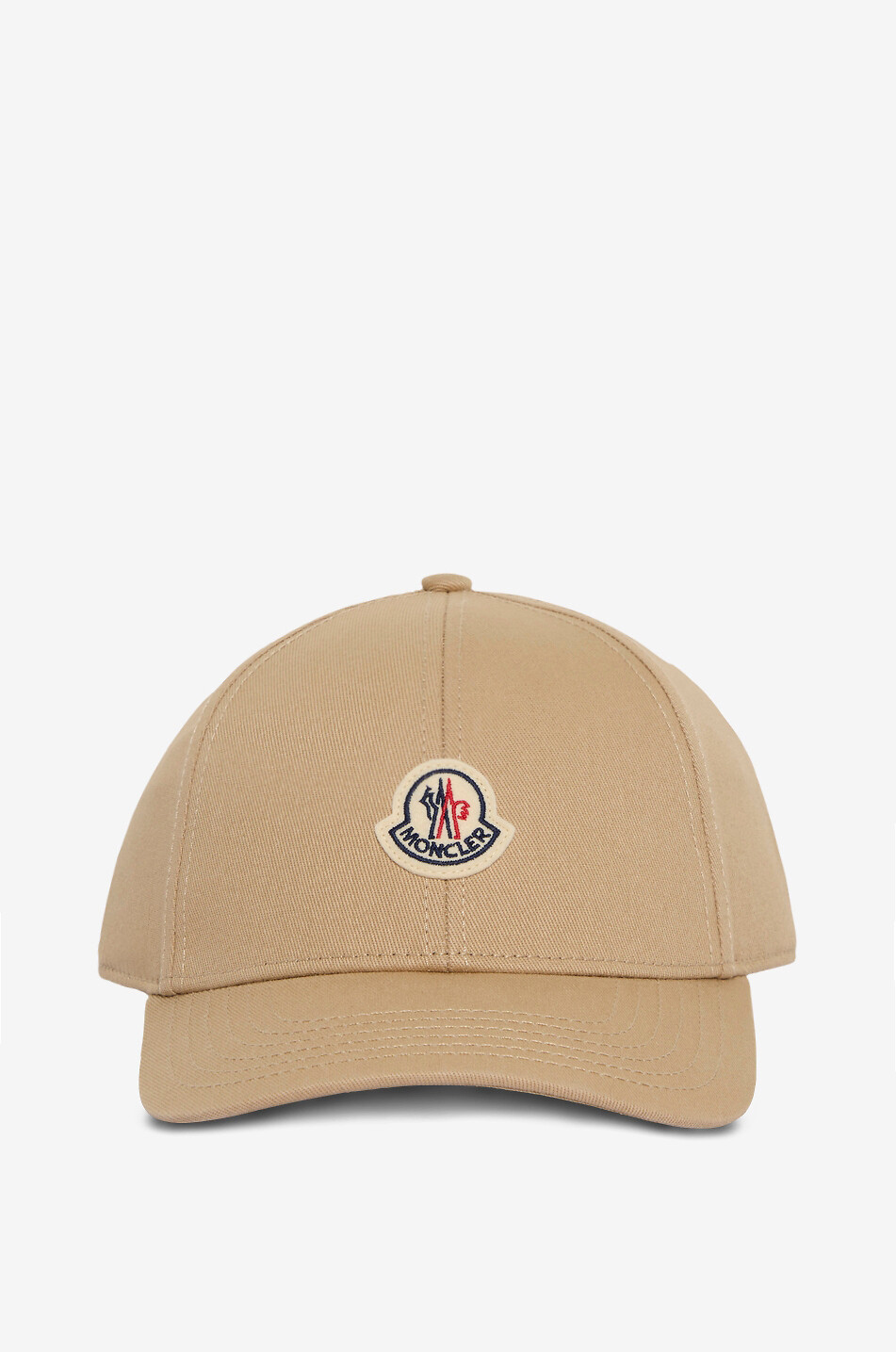 Tricolour logo patch adorned cotton gabardine baseball cap