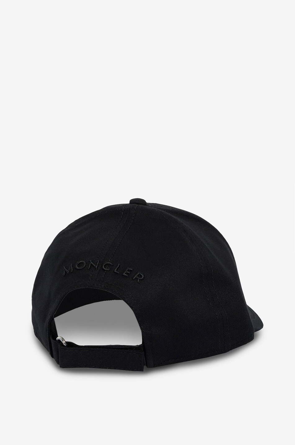 MONCLER Tricolour logo patch adorned cotton gabardine baseball cap Men BLACK 3