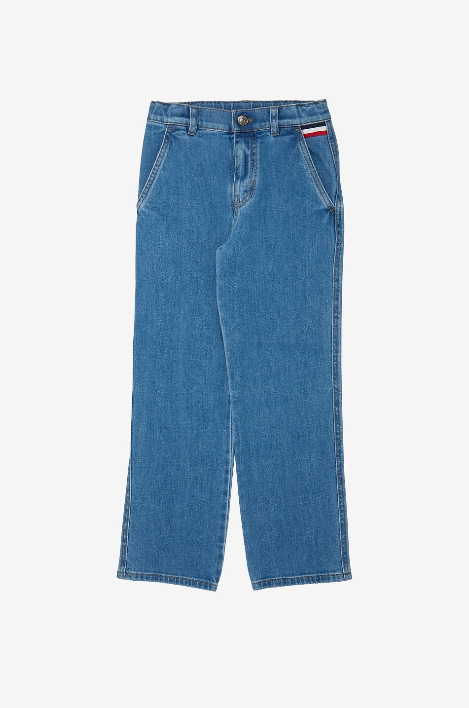 MONCLER Boy's straight-leg cotton denim jeans Boy BLUE 1